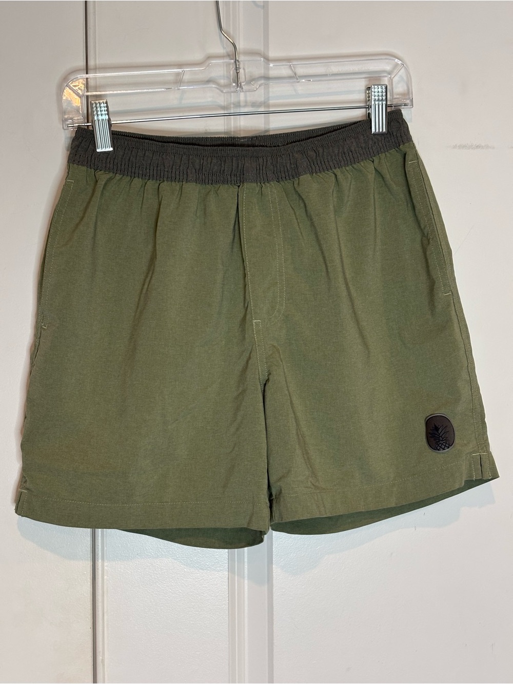 Chubbies Gym Swim Hybrid Unlined Shorts Olive Gray 5.5" Inseam S